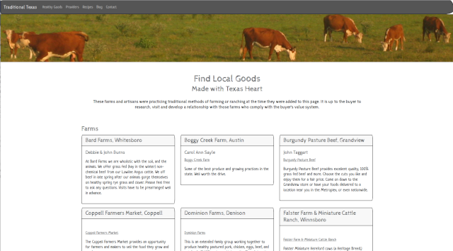 Traditional Texas Website